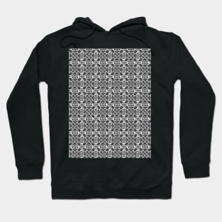 Pattern black and white Portuguese tile Hoodie